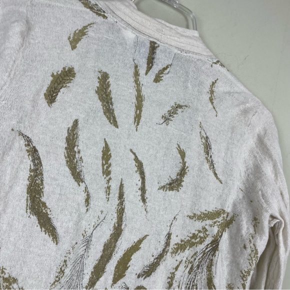 Guinevere Anthropologie Cotton & Metallic Fabric Cardigan Open Front Sweater SM - Picture 13 of 16